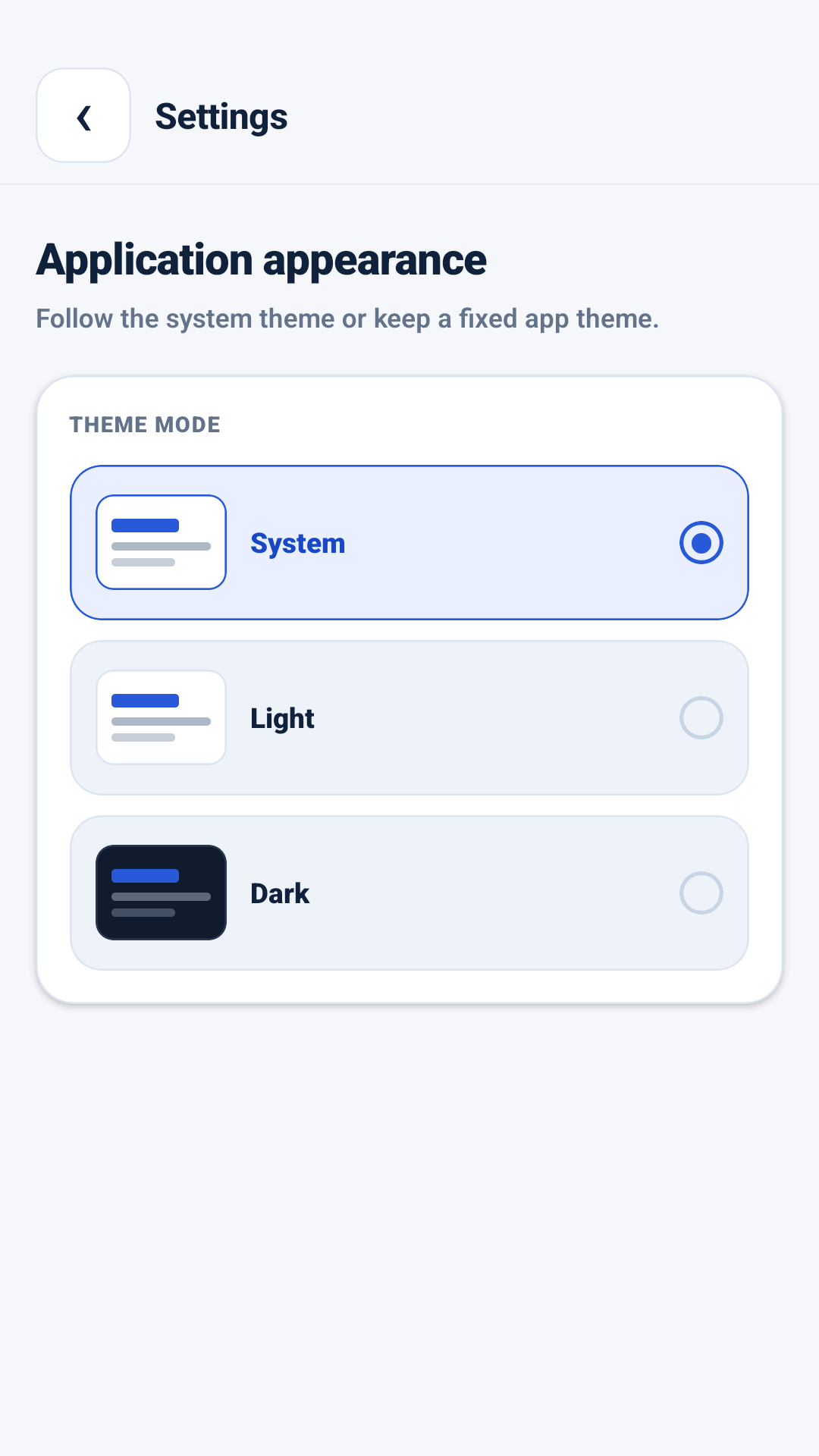 Configuración del tema de AppMetrica Viewer